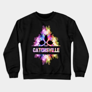 Catonsville Tie Dye Watercolor Gift Souvenir Crewneck Sweatshirt